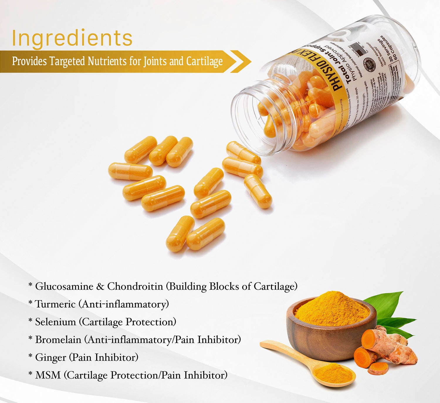 Joint supplement with msm, turmeric, glucosamine & chondroitin