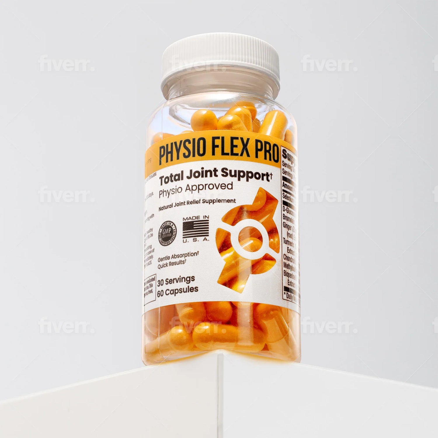 Joint Supplement with MSM, Turmeric, Glucosamine & Chondroitin - Physio Flex Pro